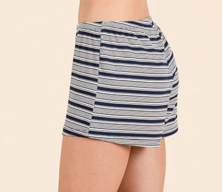 HEART & HIPS STRIPPED RIBBED SHORT RP54888AS 376