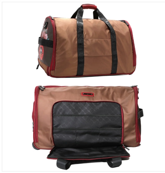 NICOLE LEE ROLLING DUFFEL BAG LB-17150 BROWN