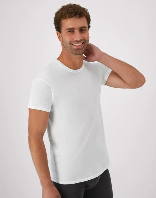 HANES MEN'S WHITE UNDERSHIRT ODOR CONTROL 6-PACK