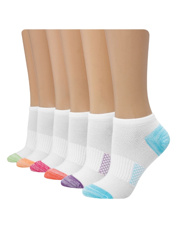 HANES X-TEMP WOMEN'S NO SHOW SOCKS 6-PAIRS