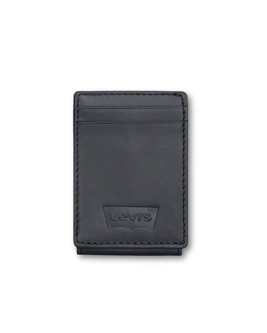 LEVIS LEATHER FRONT POCKET WALLET BLACK 31LV160048