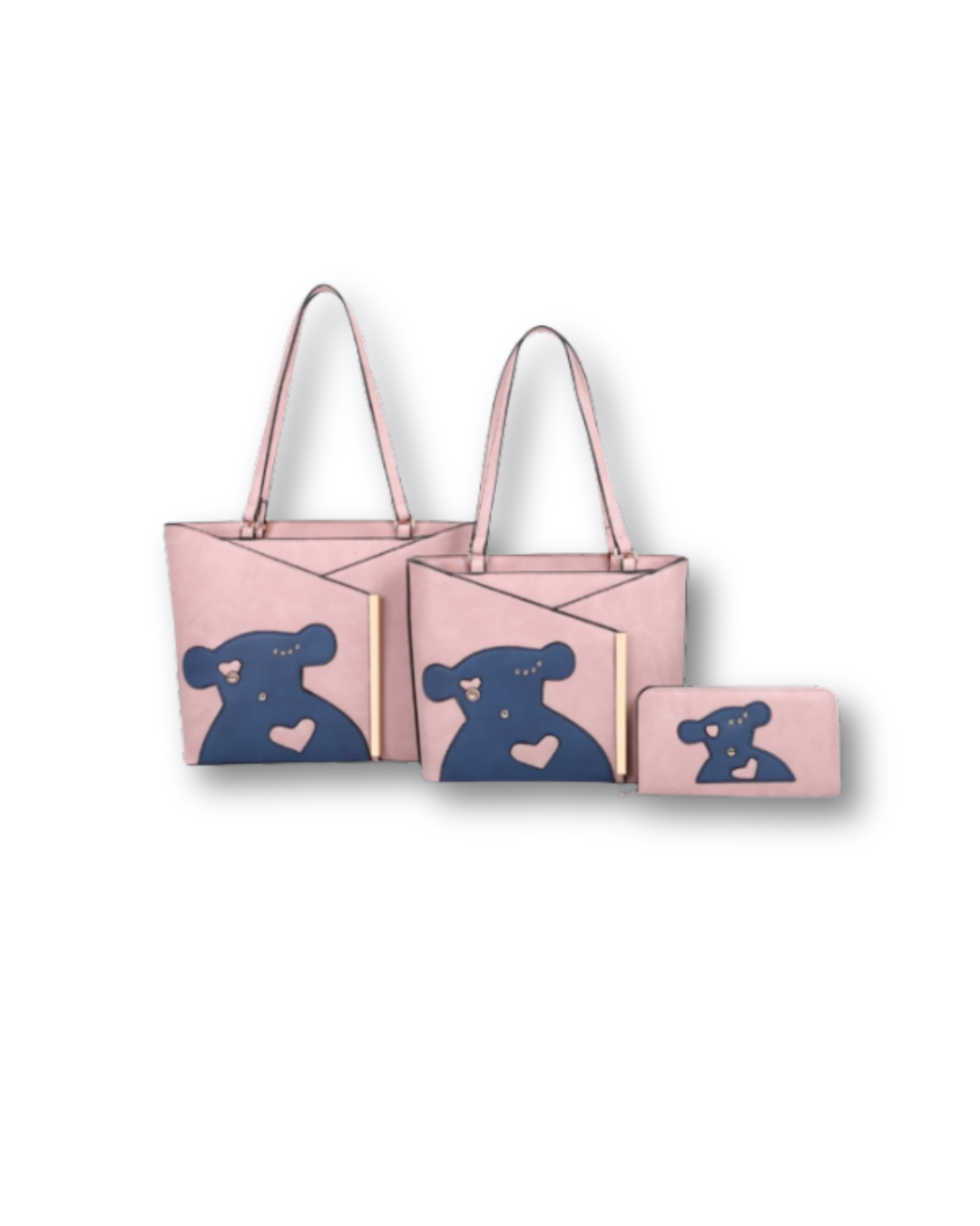 3 IN 1 BEAR BAG XM21149-T3 PINK