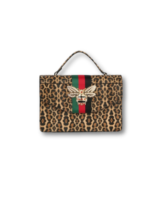 FASHION BEE SATCHEL BAG TD-0010W LEO BROWN