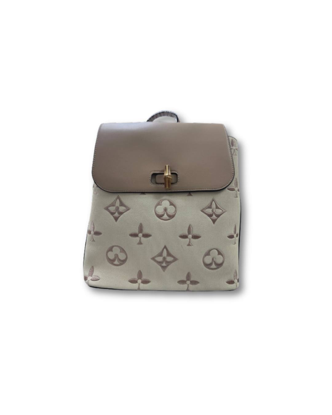 CLASSIC FASHION 3C-9136W-1 BEIGE WHIITE 2 IN 1 BACKPACK BAG