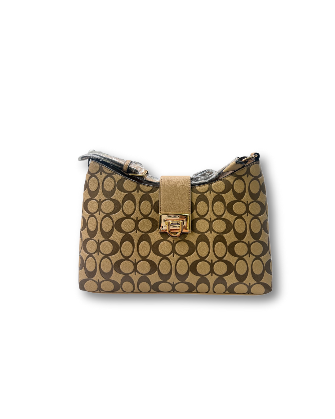 CLASSIC FASHION 2IN1 SHOULDER BAG WITH WALLET SET BROWN