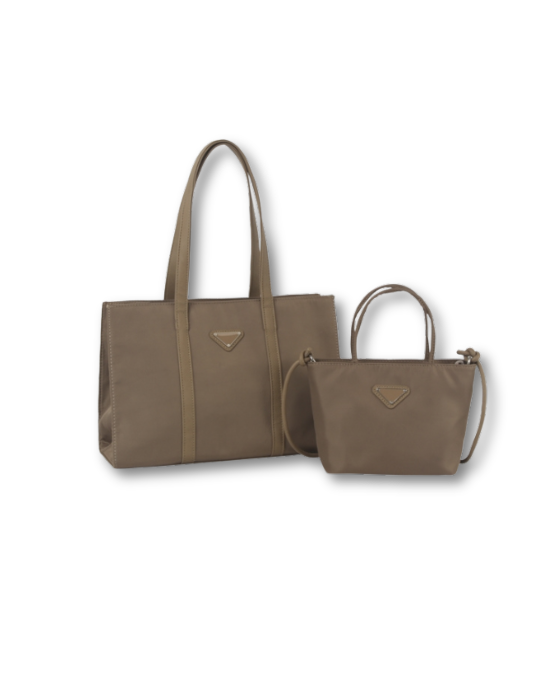 VERAGO 2IN1 SMOOTH TOTE W MINI BAG BEIGE