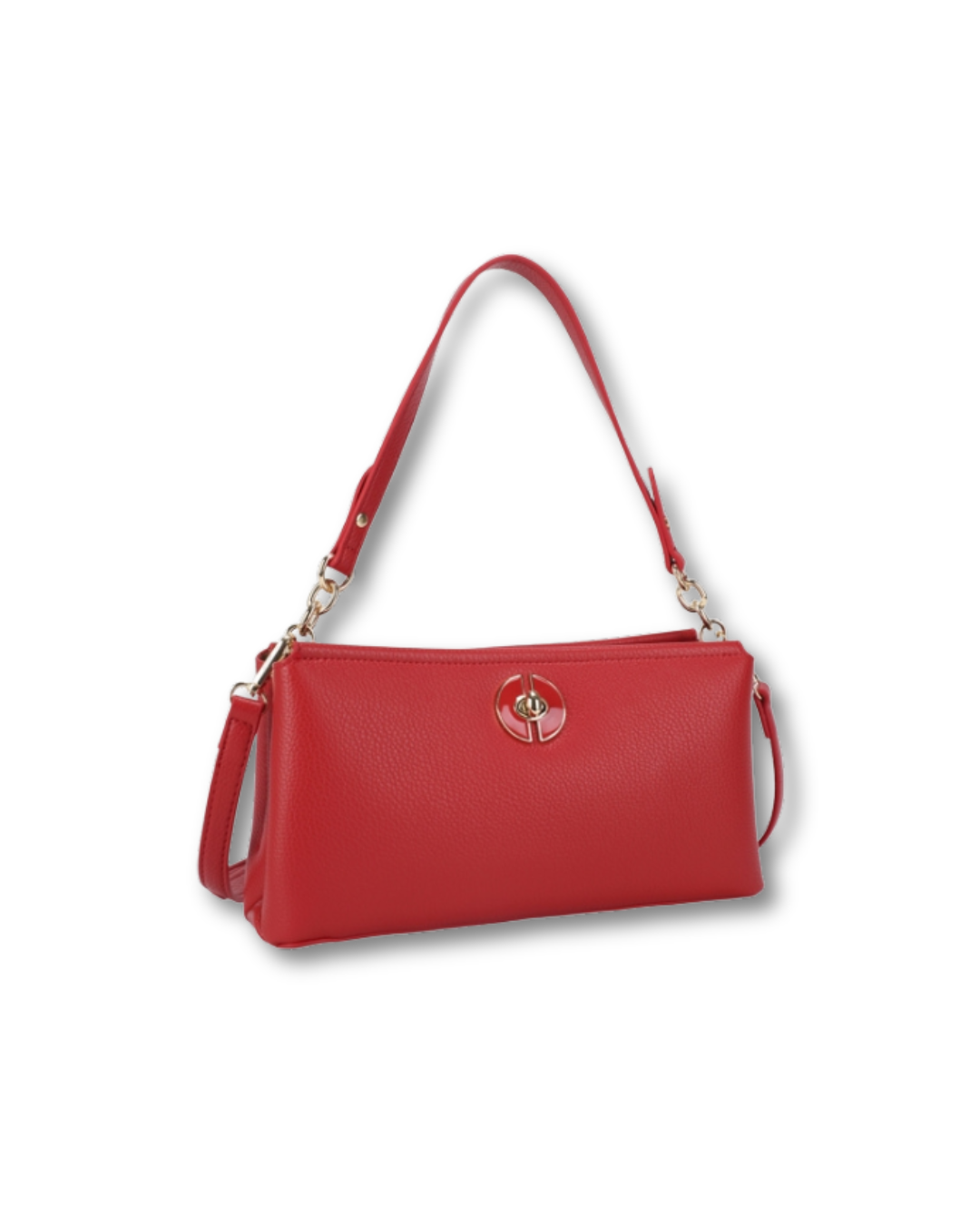 PURPLE AND LILAC TEXTURE HANDLE CROSSBODY BAG RED