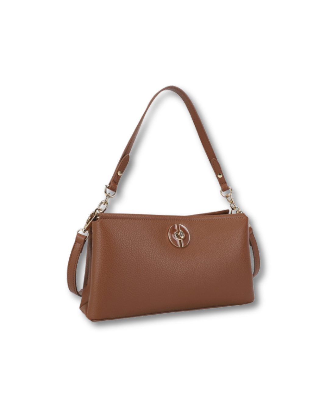 PURPLE AND LILAC TEXTURE HANDLE CROSSBODY BAG BROWN