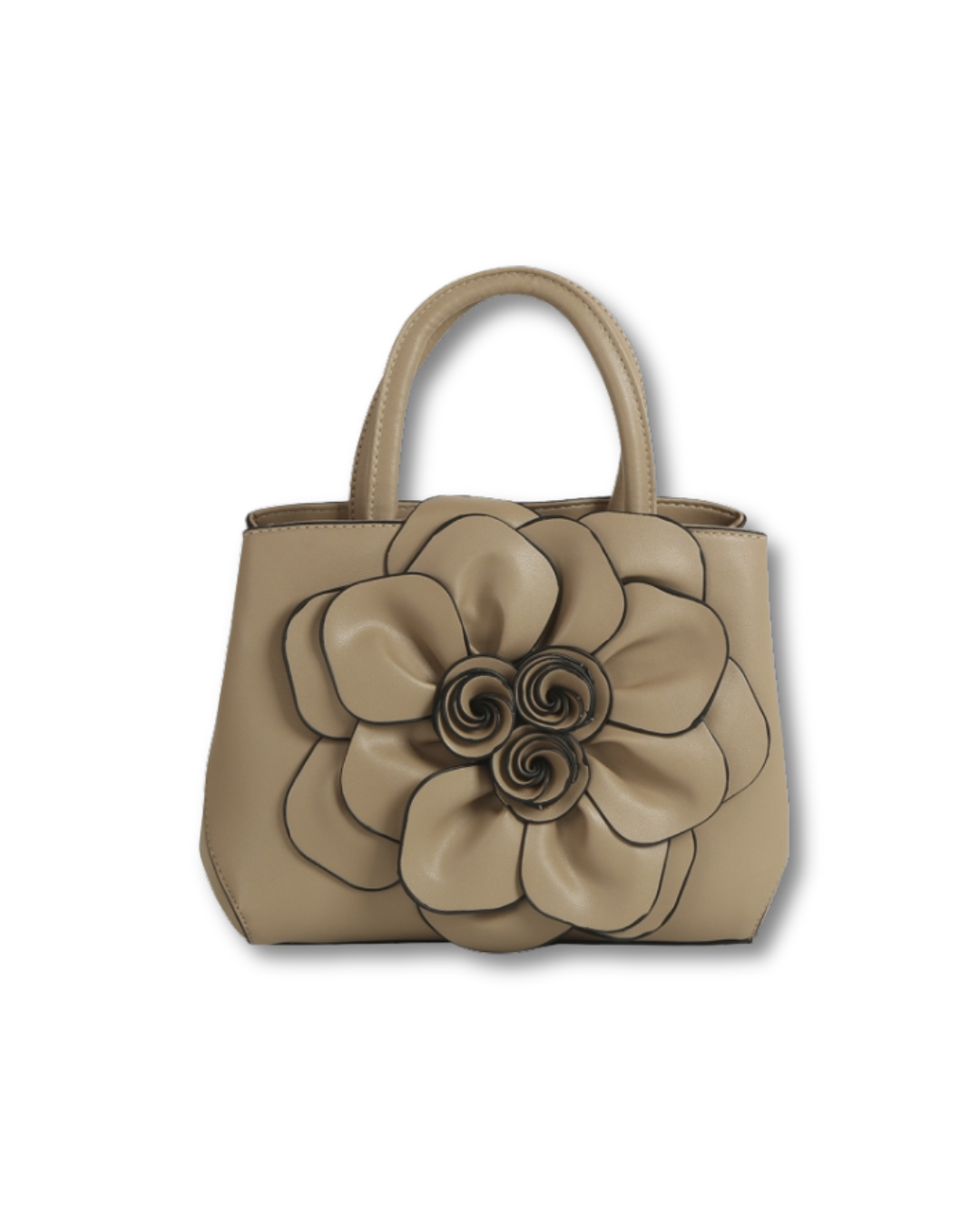 ERIN ANNIE FLOWER SATCHEL BAG CHIC BEIGE