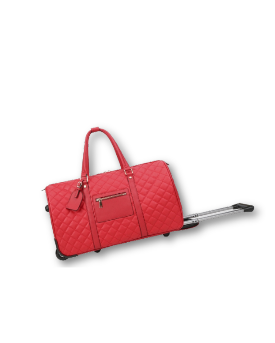 CLASSIC FASHION QUILT DESIGN LUGGAGE TRAVEL BAG RED